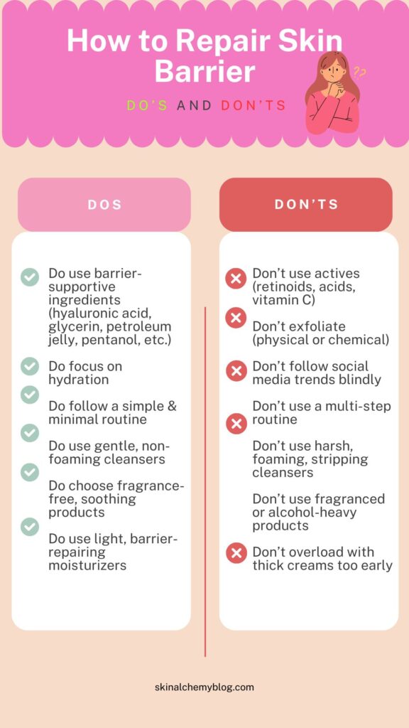 How to restore skin barrier: Do’s and Don’ts